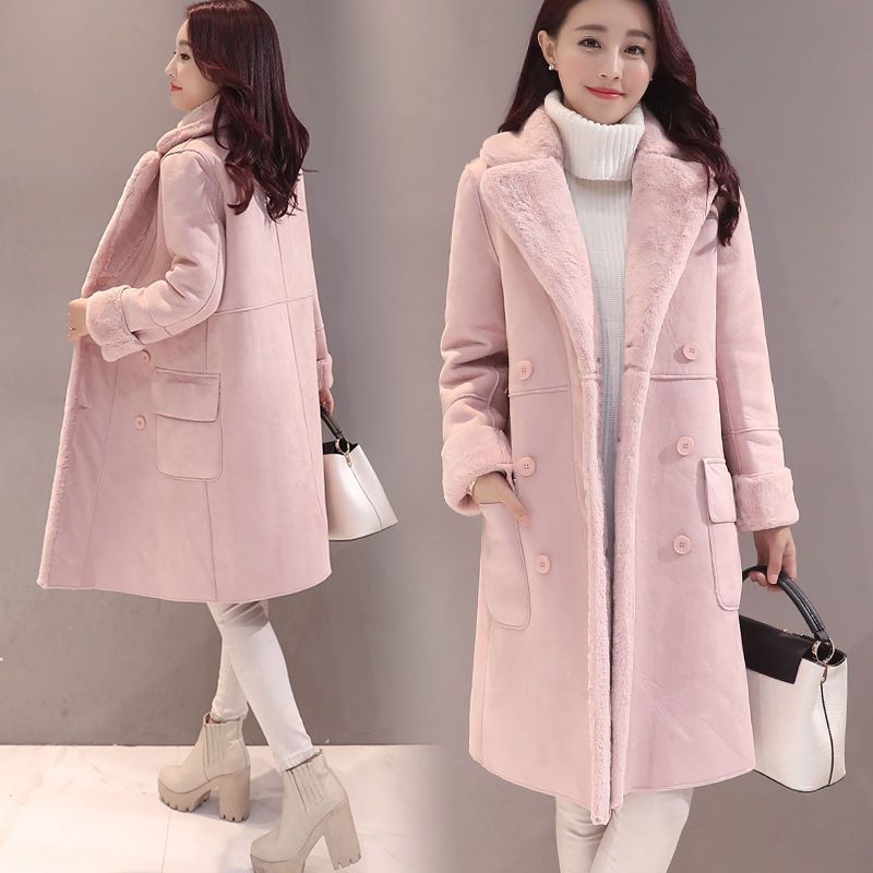 Lamb wool coat women