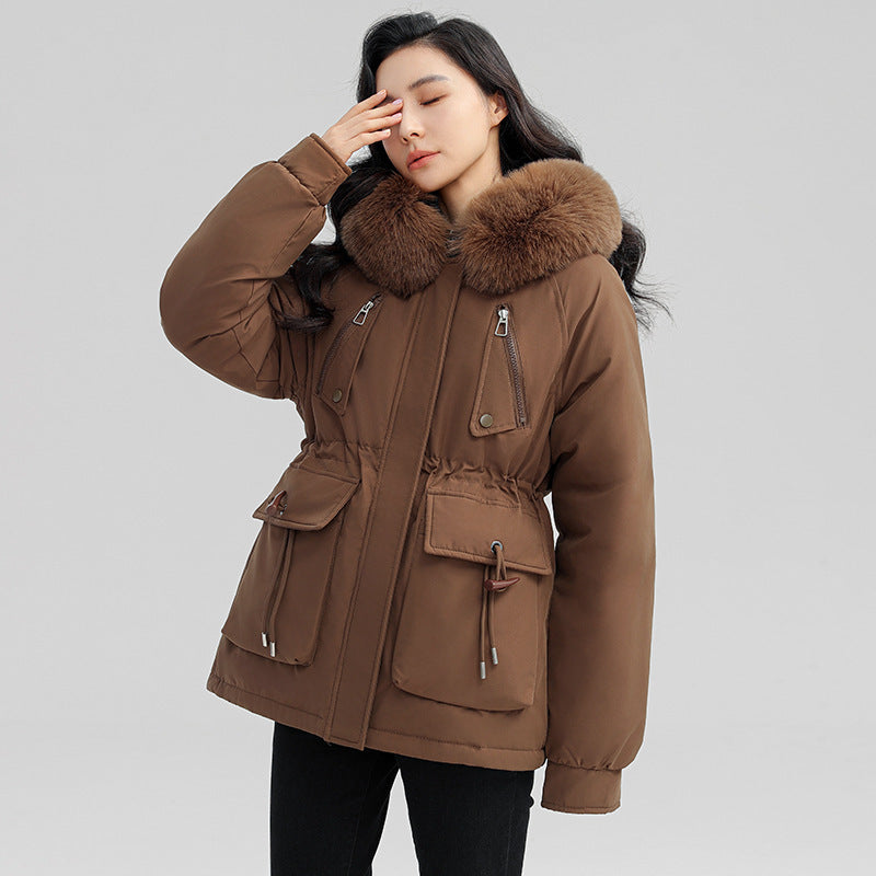 Horn Button Parka Women's Loose